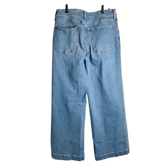 J.Crew 2025 Classic Wide-Leg Blue Denim Jeans Cotton Light Wash Size 30 Womens - Picture 10 of 14